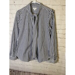 J.Crew Womens Shirt Sz S Small Long Sleeve Comfort Blouse Striped Soft Excellent